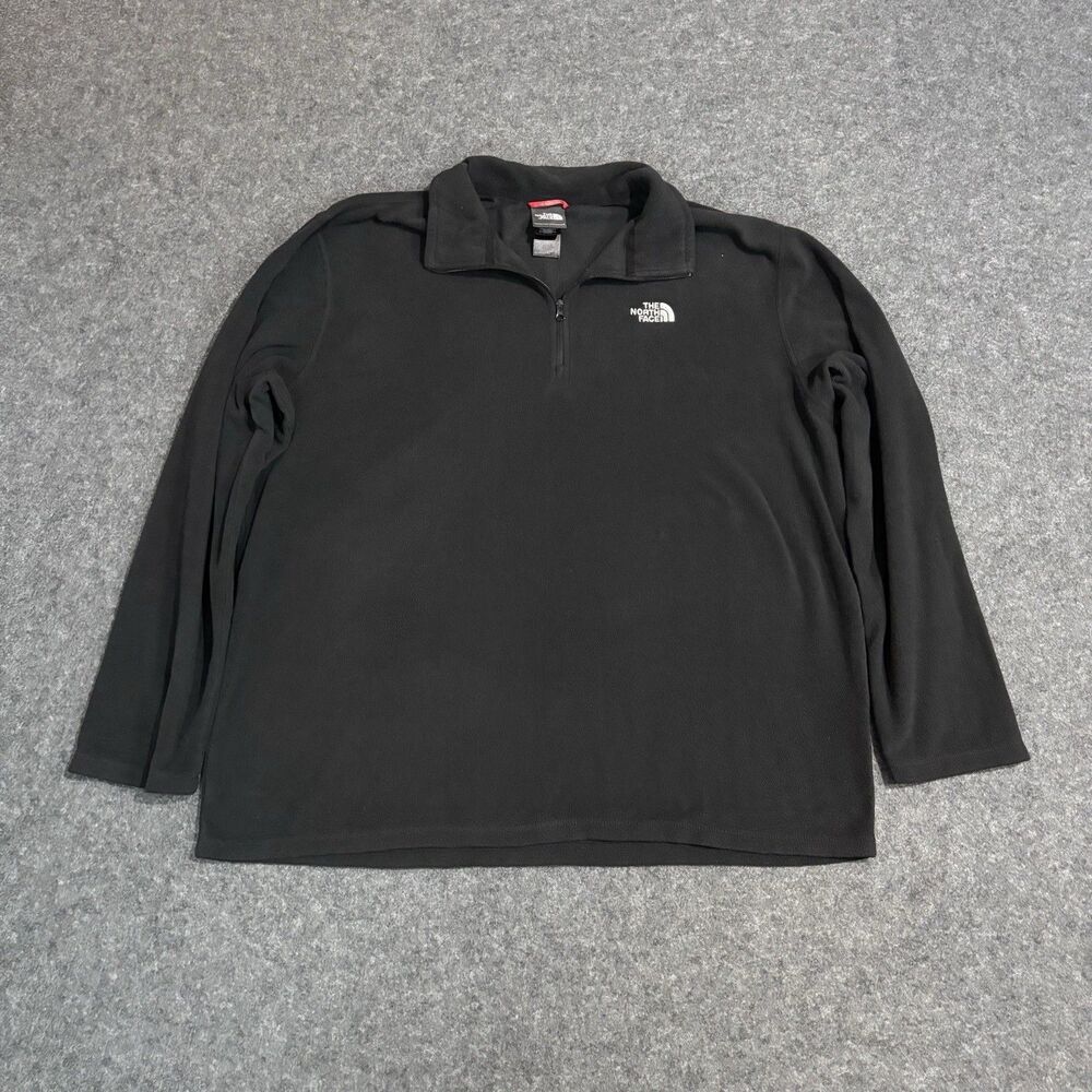 The North Face 1/4 Zip Pullover Mens XL Black Lightweight Fleece